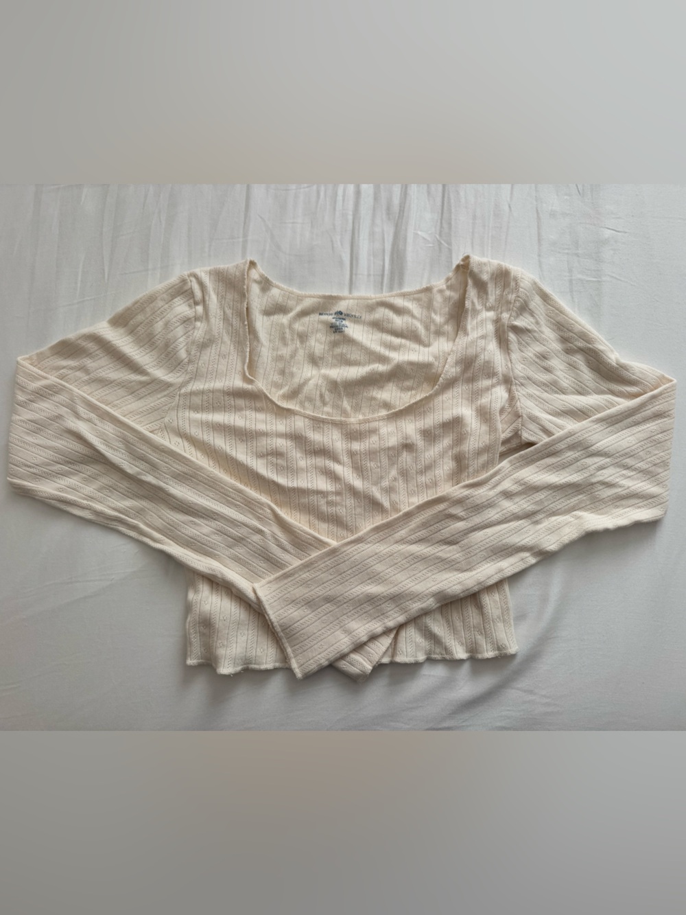 brandy melville pointelle long sleeve